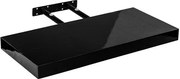 Raft de perete Volato, 90 cm, negru lucios