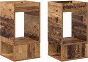 vidaXL Masă laterală 2 pcs Lemn vechi 30 x 30 x 56 cm Lemn compozit