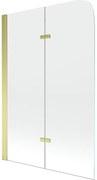 Mexen Felix paravan cadă cu 2 uși 80 x 140 cm, transparent, auriu - 890-080-002-50-00