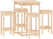 vidaXL Set mobilier de bar, 5 piese, lemn masiv de pin