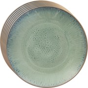 Orion Set de farfurii ceramice adânci Glaze verde27 cm, 6 buc.