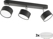 Spot LED CLARK 3xGX53/10W/230V negru