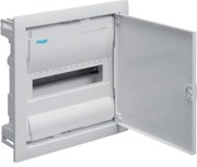 Tablou 12 module cu usa metalica, montaj incastrat(ST), alb, usa mata alba, Hager