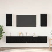 vidaXL Dulap pentru TV pe Perete 6 pcs Stejar negru Lemn compozit