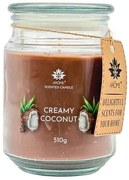 Lumânae Arome 510 g, în sticlă, Nucă de cocoscremoasă