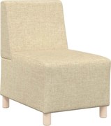 vidaXL Canapea Scaun fără brațe, crem, 55 cm, material textil