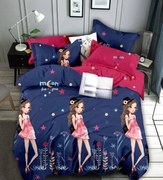 Lenjerie Din Bumbac Tip Finet 6 Piese Pentru Pat Dublu, For You