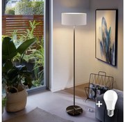 Lampadar LED TUNJA 1xE27/20W/230V Ø 38 cm negru/alb