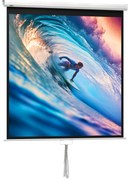 HOMCOM Ecran de Proiecție TV și Proiector de Cinema 4k, Fixare pe Perete sau Tavan, 149x149 cm, Alb | Aosom Romania