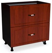 Corp inferior 80 cu 2 sertare metalice pentru greutate Zebra MDF mustata cedru