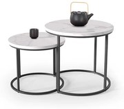 Set masute de cafea cu decor de marmura, FALKEN