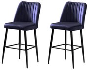 Set de scaune de bar Vento Sax Blue and Black, 2buc., 2 buc.