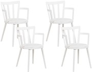 Set 4 buc scaune de sufragerie Morza (alb). 1081541