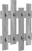 vidaXL Răcător de paltoane montat pe perete Gri Sonoma 60 x 3 x 82 cm