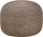 vidaXL Taburet lucrat manual, gri deschis, 45 x 30 cm, iută