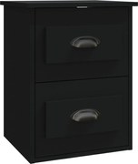 vidaXL Noptieră de perete, negru, 41,5x36x53cm
