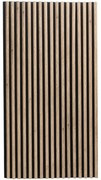 Panou riflaj acustic decorativ, MDF si pasla, AC13, 240x60x2.1cm, Stejar
