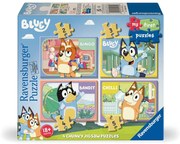 PUZZLE BLUEY 4 BUC IN CUTIE 2 3 4 5 PIESE - RAVENSBURGER (RVSPC04105)
