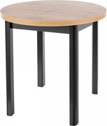 Masa ADAM, stejar artisan/negru, PAL laminat, 80x80x75 cm