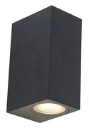 Set de 3 lămpi de perete inteligente negre cu 2 lumini IP44 - Baleno