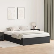 vidaXL Cadru de pat Stejar negru 190 x 135 x 31.5 cm Lemn compozit