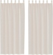 vidaXL Perdele din voile cu tablă 2 buc crem