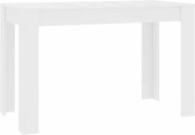 vidaXL Masă de bucătărie, alb, 120x60x76 cm, lemn prelucrat