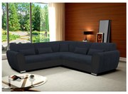 Colțar extensibil VISEU, cu spațiu de depozitare, în L, orientare stânga, antracit/negru