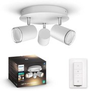 Spot LED pentru baie dimabil Hue ADORE 3xGU10/5W/230V IP44 Philips + telecomandă