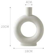 Vaza Hannah Q Nordic Style Decor, nisipiu, 23cm