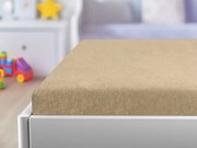 Cearsaf Frotir pentru patut cu elastic, cappuccino 60x120-cm