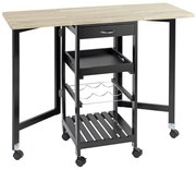 Carucior de bucatarie cu roti, extensibil