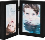 vidaXL Ramă foto dublă, colaj, negru, 2x (13x18 cm)