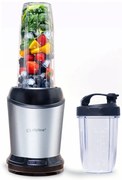 Resigilat: Blender Alpina Nutrition, 4 lame, 1200 W, 1 L, Fara BPA, Inox/Negru