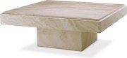 Masuta de cafea design LUX din travertin Sartoria, 83x83cm