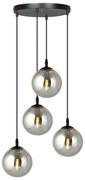 Lustră pe cablu COSMO 4xE14/10W/230V d. 40 cm negru/gri