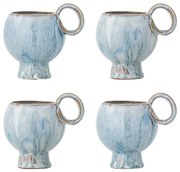 Cești albastru-deschis 4 buc. pentru cappuccino din gresie 250 ml Avonlea – Bloomingville