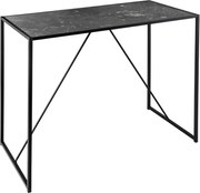 Masa din bar design industrial Slim Line 120cm, negru efect de marmura