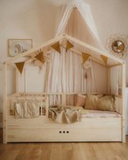 Pat copii Dream Nest House pin 80x160 cm