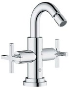 Baterie bideu Kludi Nova Fonte Puristic dubla comanda crom lucios manere cruce