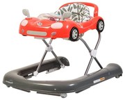 Premergator Reglabil in 3 Trepte NOVOKIDS™ Super Car , roti silentioase, Masinuta, Pliabil, 8 Roti, Cu Melodii si lumini, Cu Volan, Rosu