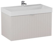 Set dulap suspendat roz casmir Krofam e-HARMO 80 cm, lavoar incastrat Krofam e-HARMO 80 cm