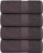 vidaXL Prosoape de oaspeți, FROGN, 4 buc., antracit, 30x50 cm, 360 g/m²