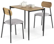 Set masă și scaune Kingston 2+1, lemn natural / gri