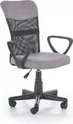 Scaun birou TIMMY, gri/negru, stofa clasica/plasa, 52x59x81/91 cm