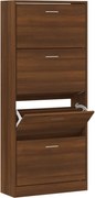 vidaXL Pantofar, stejar maro, 63x24x147 cm, lemn compozit