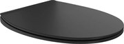 Mexen Egg capac wc cu cădere lentă slim, duroplast, negru mat - 39243085