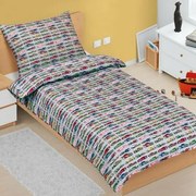 Bellatex Lenjerie de pat din bumbac pentru copiiJunior Formula gri, 140 x 200 cm, 70 x 90 cm