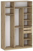 Corp dulap Unity - 150 cm, pentru haine, stejar artisan