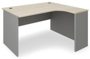 Birou coltar SimpleOffice 140 x 120 cm, dreapta, stejar deschis / gri